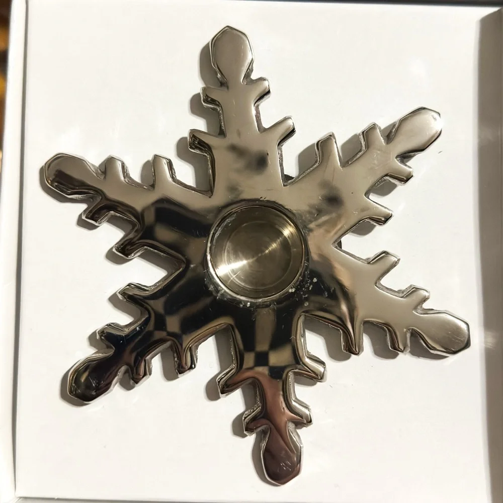 Dansk Silver Snowflake Candle Holders Set of 2 Nickel Plated Taper Holders MCM
